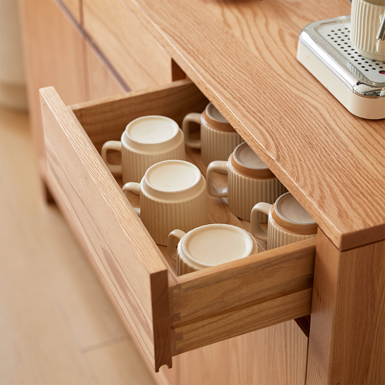 Humbie Natural Solid Oak Large Sideboard