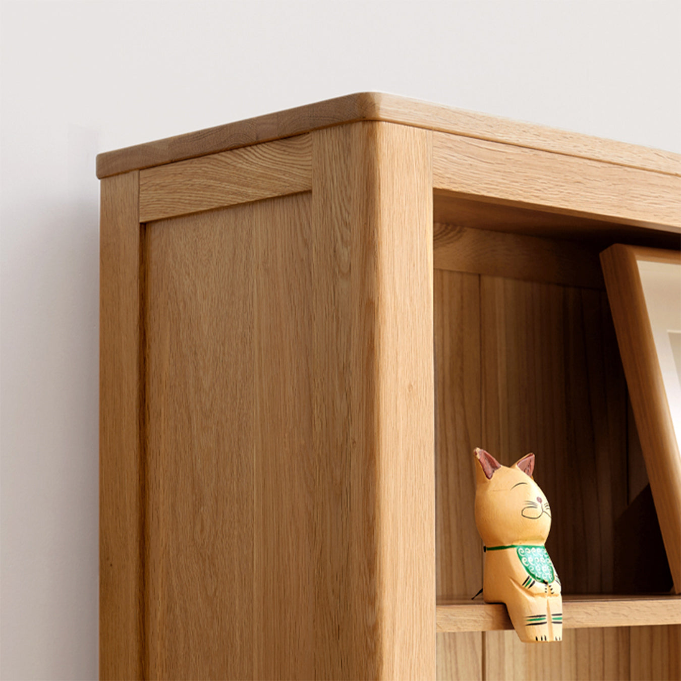 Humbie Natural Solid Oak Slim Bookcase
