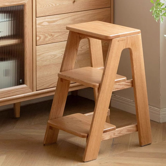 Humbie Natural Solid Oak Stool Ladder