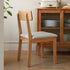 Humbie Natural Solid Oak Dining Chair With Fabric Pad