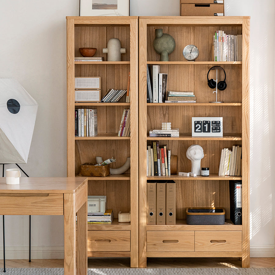 Humbie Solid Oak Large Bookcase