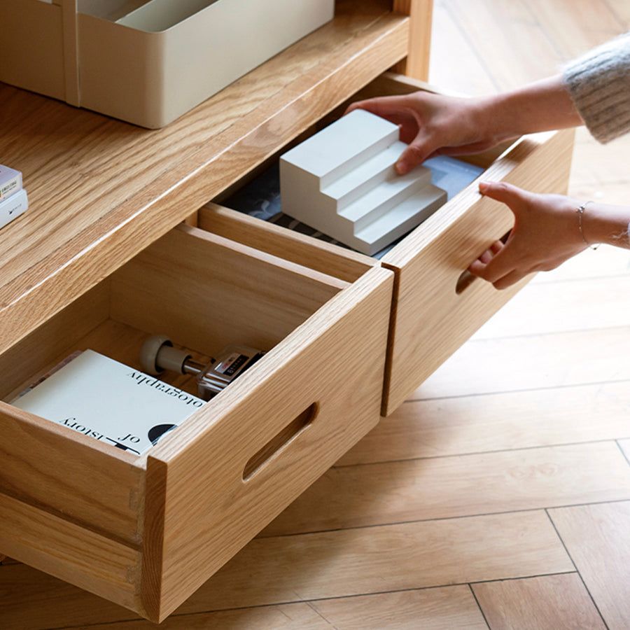 Humbie Solid Oak Large Bookcase