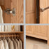 Humbie Solid Oak Two-Door Wardrobe Design B
