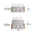 Solid oak sofa bed with minimalist timber frame for living room, study, or guest room styling