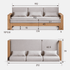 Hyogo Natural Solid Oak Sofa Bed