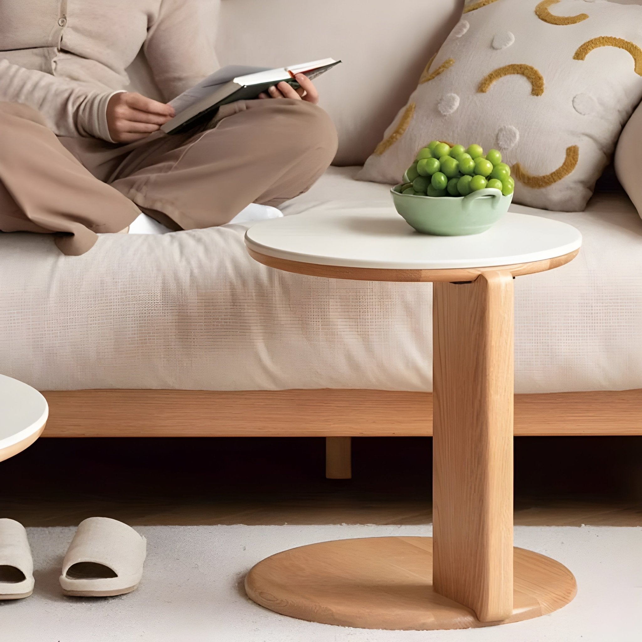 Jelling Natural Solid Oak Coffee Table Set | round marble coffee table with NZ delivery | Oak Furniture Store