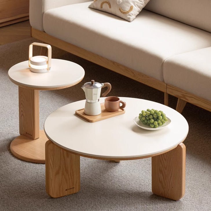 Jelling Natural Solid Oak Coffee Table Set - Oak Furniture Store