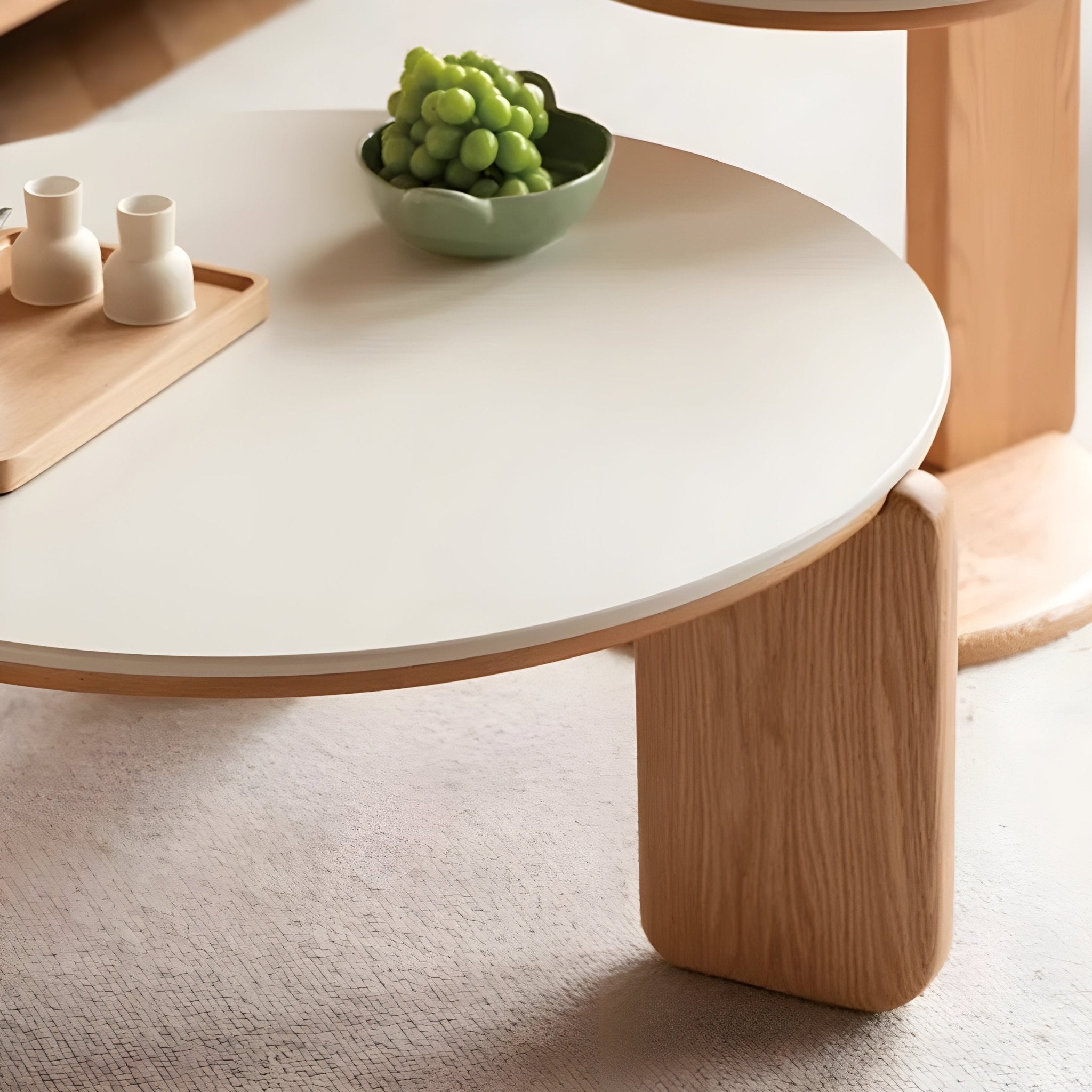 Jelling Natural Solid Oak Coffee Table Set | round marble coffee table with NZ delivery | Oak Furniture Store