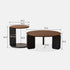 Jelling Natural Solid Walnut Coffee Table Set
