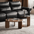 Jelling coffee table set showing 33.8 cm coffee table height and 48 cm side table height