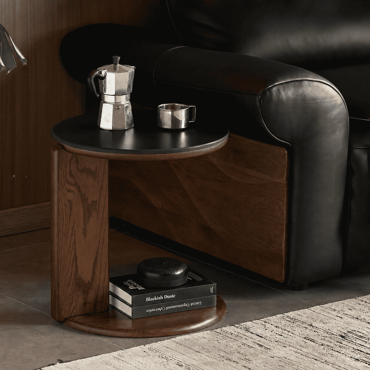 Jelling coffee table set showing 79.6 cm coffee table diameter and 45 cm side table diameter