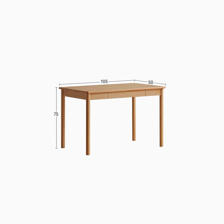Jena Natural Solid Oak Writing Desk - Oak Furniture Store