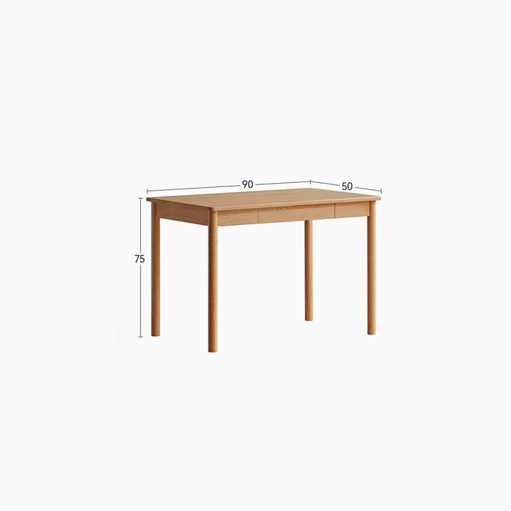 Jena Natural Solid Oak Writing Desk - Oak Furniture Store