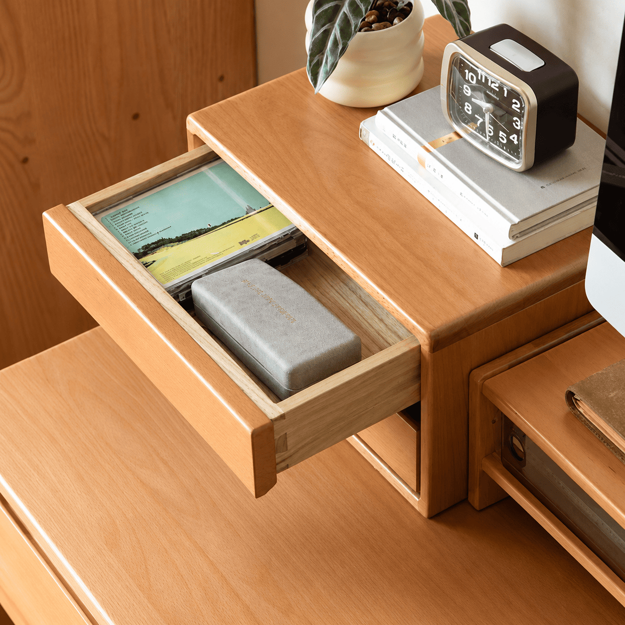Joliet Natural Solid Beech Monitor Shelf