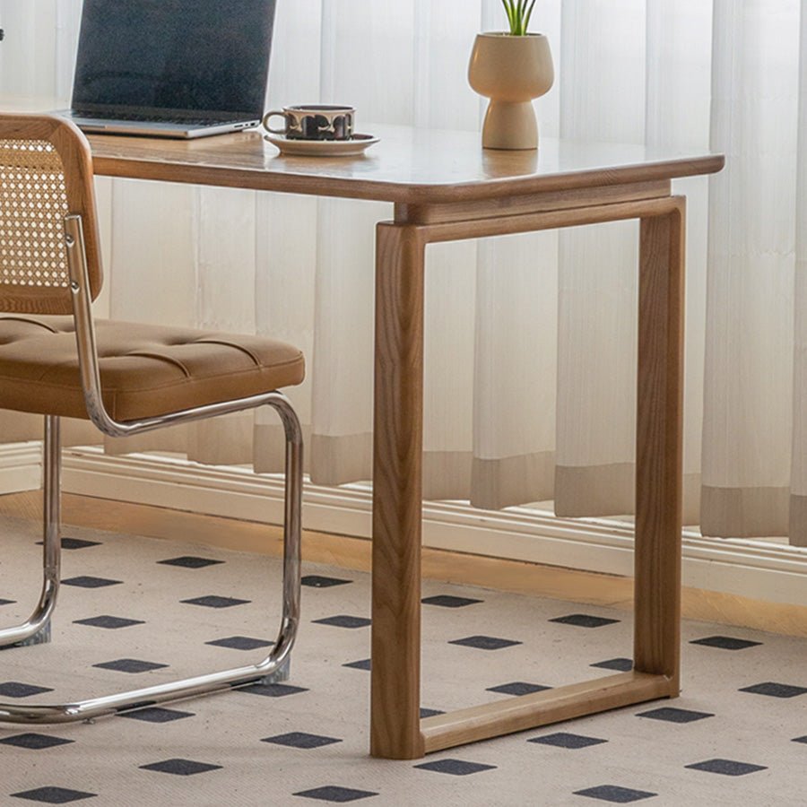 Kemberg Natural Solid Ash Writing Desk with Drawers | Oak Furniture Store