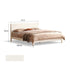 Kemi Cream Rubber Wood Painted Bed Frame