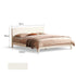 Kemi Cream Rubber Wood Painted Bed Frame