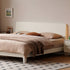 Kemi Cream Rubber Wood Painted Bed Frame