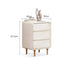 Kemi Cream Rubber Wood Painted Bedside Table - Oak Furniture Store