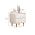 Kemi Cream Rubber Wood Painted Bedside Table - Oak Furniture Store