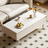 Kemi Cream Solid Rubber Wood Painted Coffee Table
