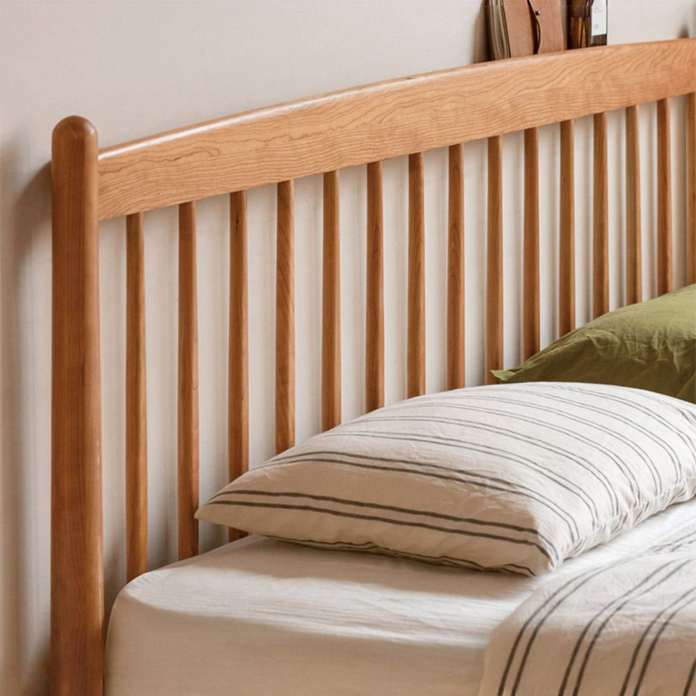 Kemi Natural Solid Cherry Harp Bed Frame