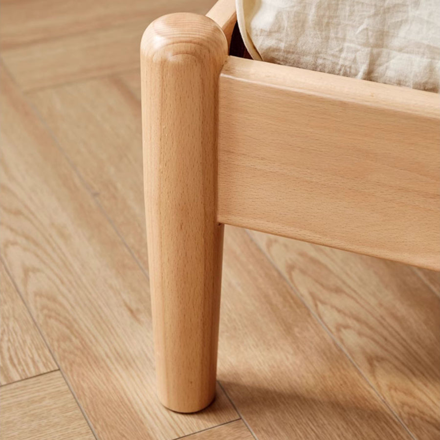 Kemi Natural Solid Beech Harp Bed Frame