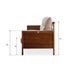 Kloten Natural Solid Walnut Sofa
