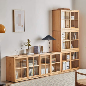 Kobe Natural Solid Oak Modular Bookcase - Oak Furniture Store