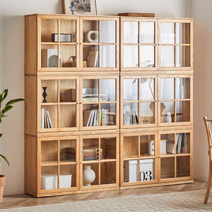 Kobe Natural Solid Oak Modular Bookcase - Oak Furniture Store