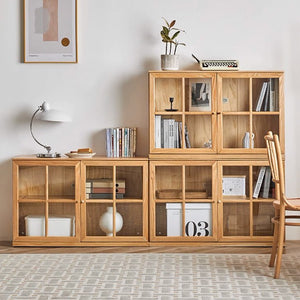 Kobe Natural Solid Oak Modular Bookcase - Oak Furniture Store