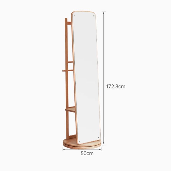 Koli Natural Solid Oak Dress Mirror Rack - Oak Furniture Store