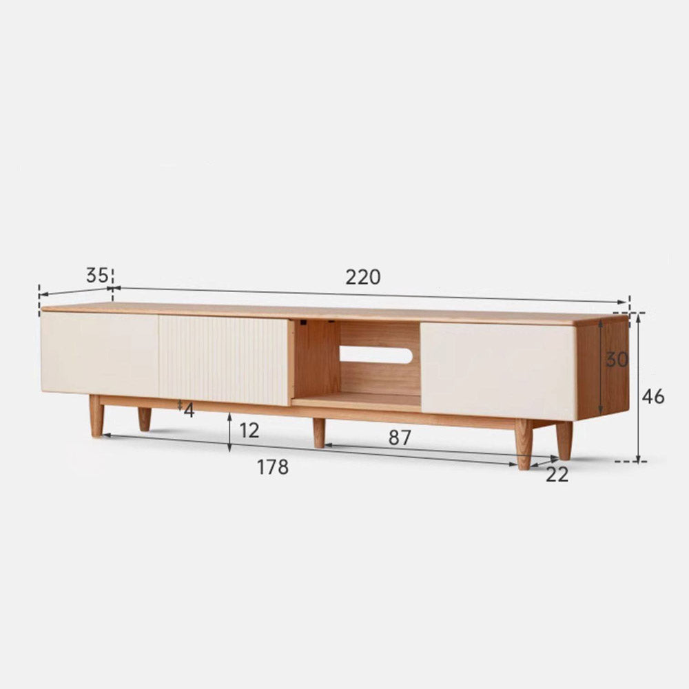 Korge Solid Oak Entertainment Unit