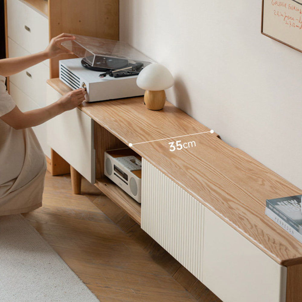 Korge Solid Oak Entertainment Unit