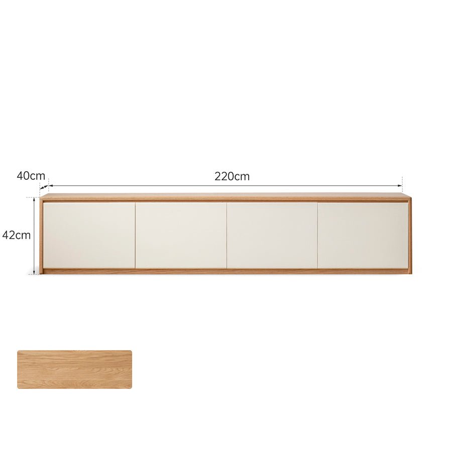 Korge Solid Oak Floor Standing Entertainment Unit