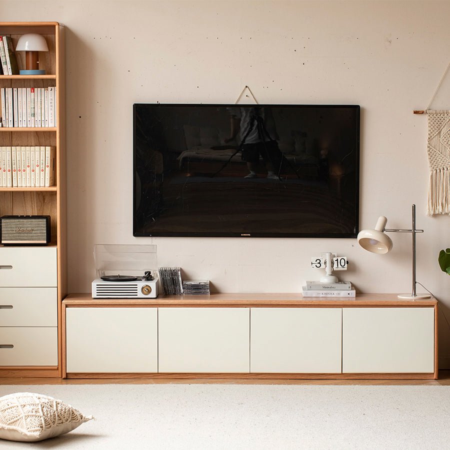 Korge Solid Oak Floor Standing Entertainment Unit | Oak Furniture Store