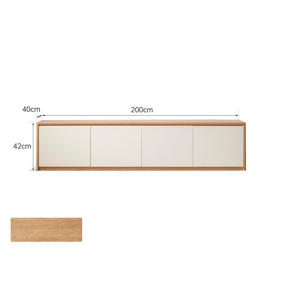 Korge Solid Oak Floor Standing Entertainment Unit