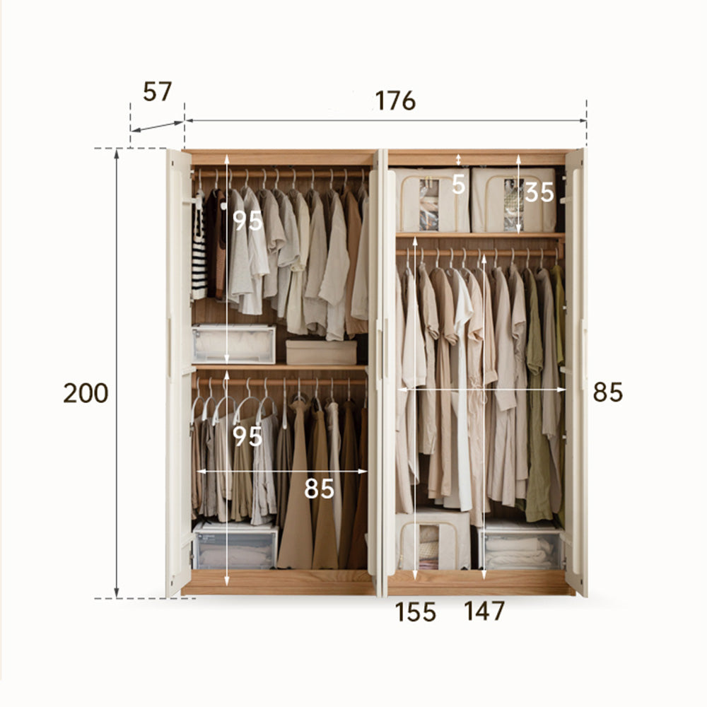 Korge Solid Oak Wardrobe