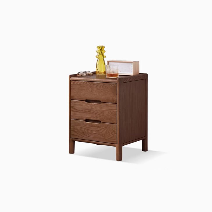 Kusel Natural Solid Oak Bedside Table - Oak Furniture Store