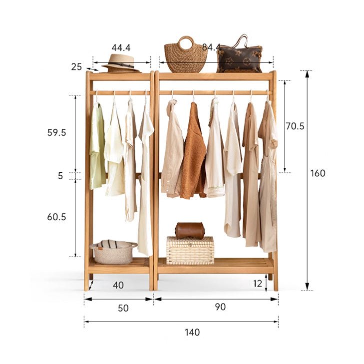 Lahti Natural Solid Oak Coat Rack - Oak Furniture Store