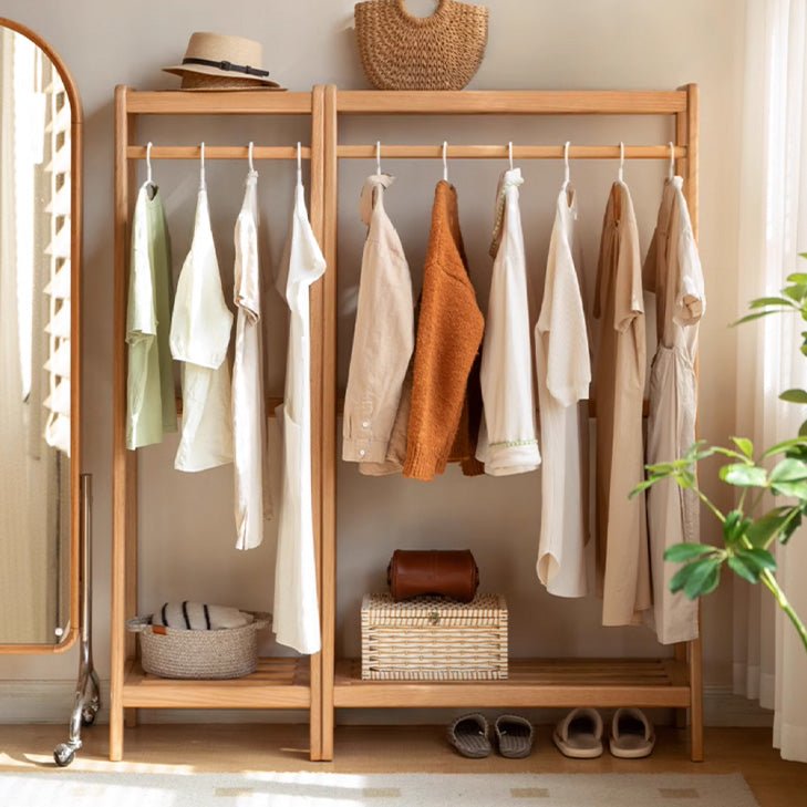 Lahti Natural Solid Oak Coat Rack - Oak Furniture Store