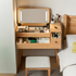 Laitala Natural Solid Oak Flip-Top Dressing Table