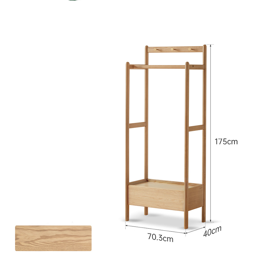Lanester Natural Solid Ash Coat Rack