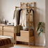 Lanester Natural Solid Ash Coat Rack