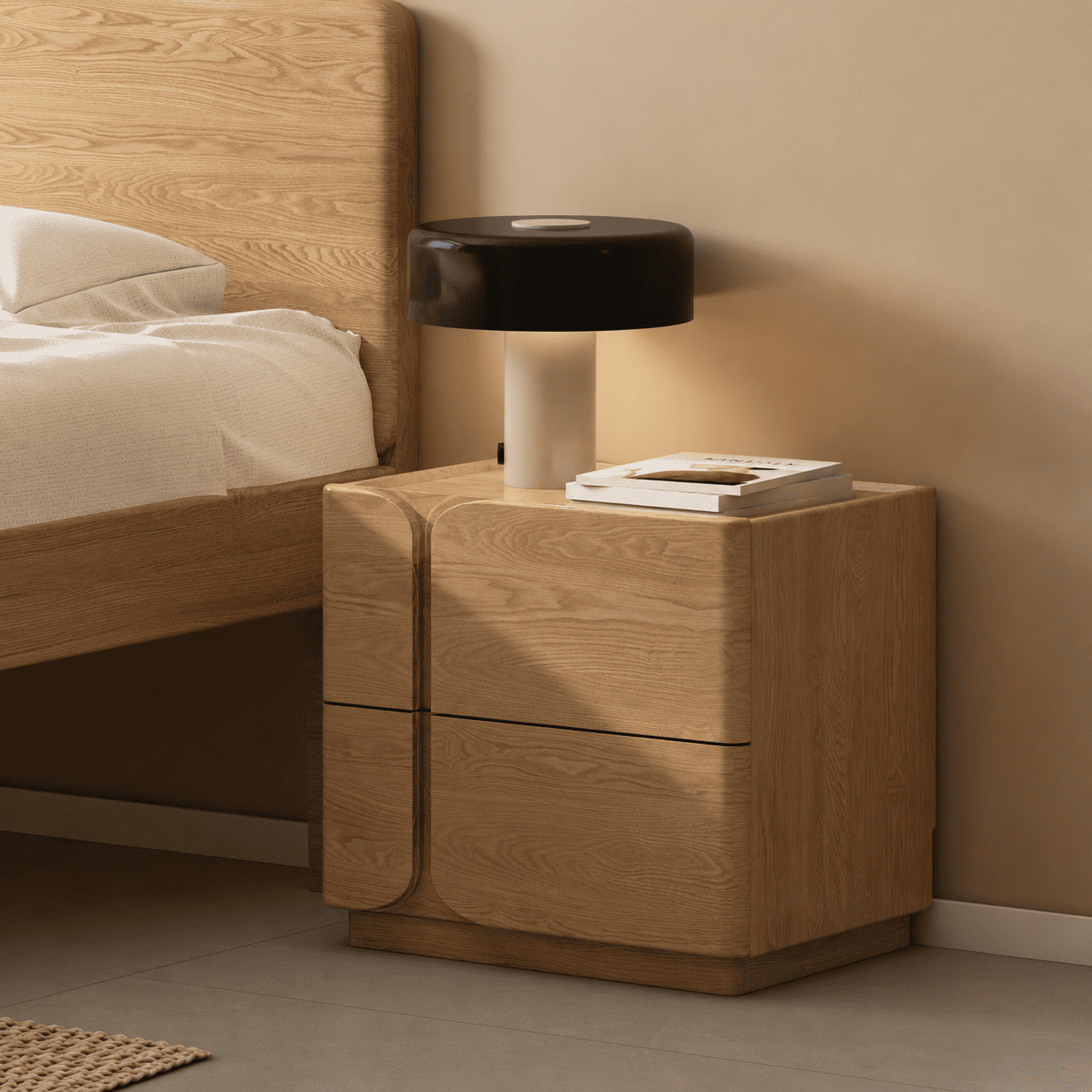 Laredo Natural Solid Ash Bedside Table