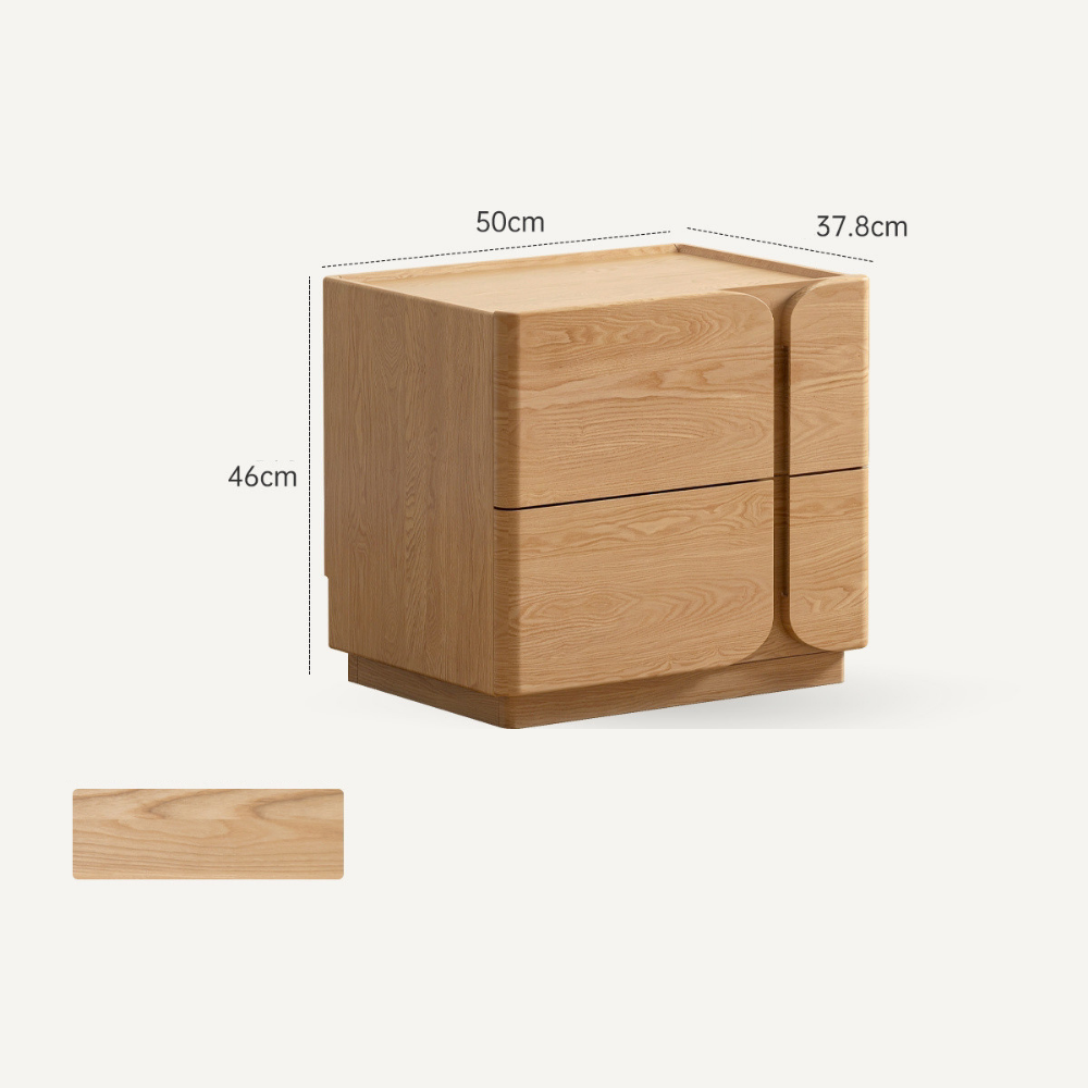 Laredo Natural Solid Ash Bedside Table