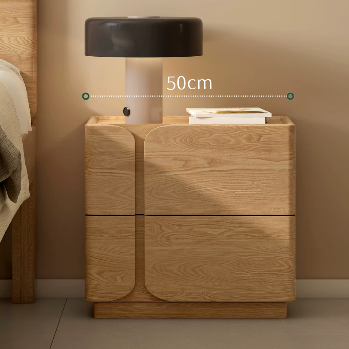 Laredo Natural Solid Ash Bedside Table
