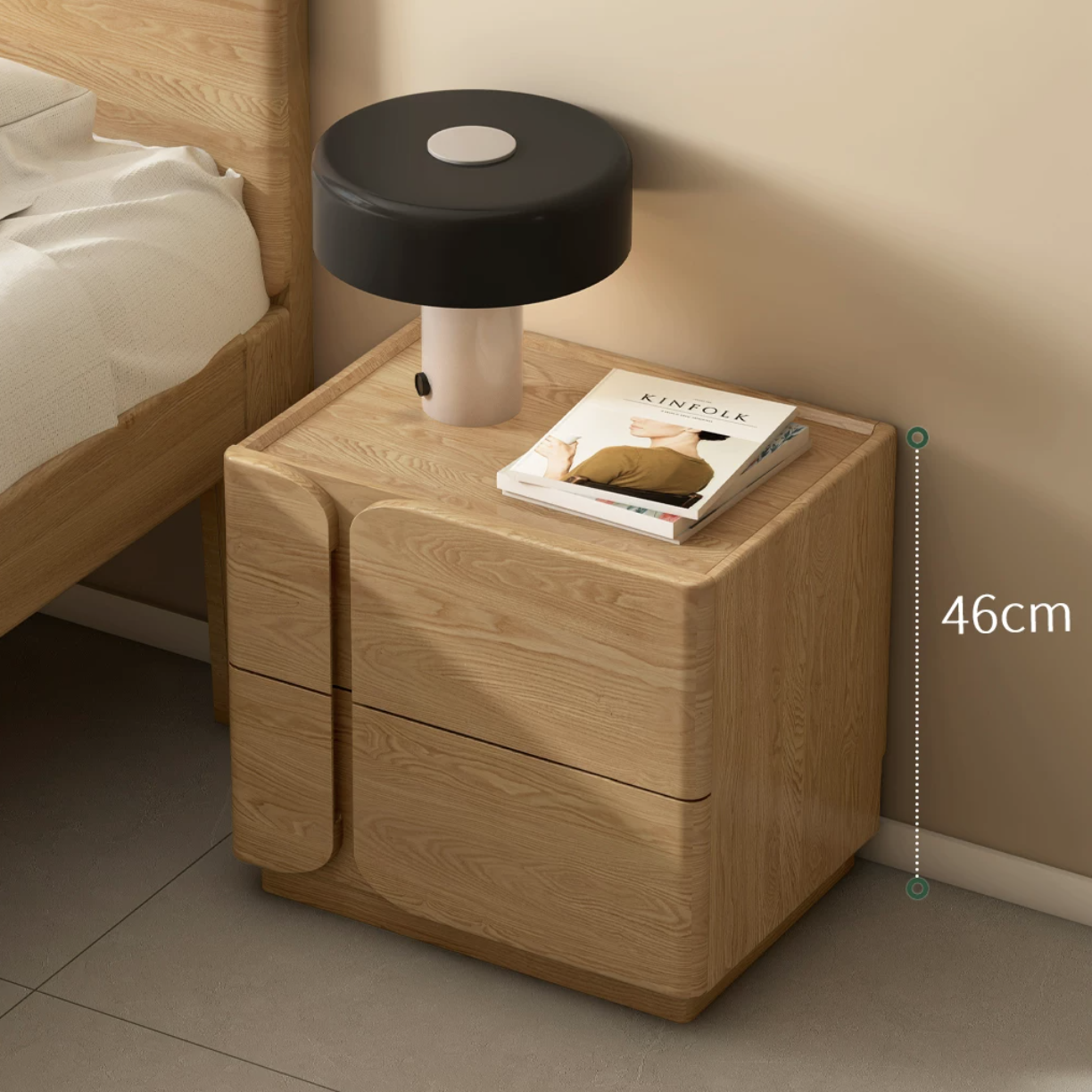 Laredo Natural Solid Ash Bedside Table