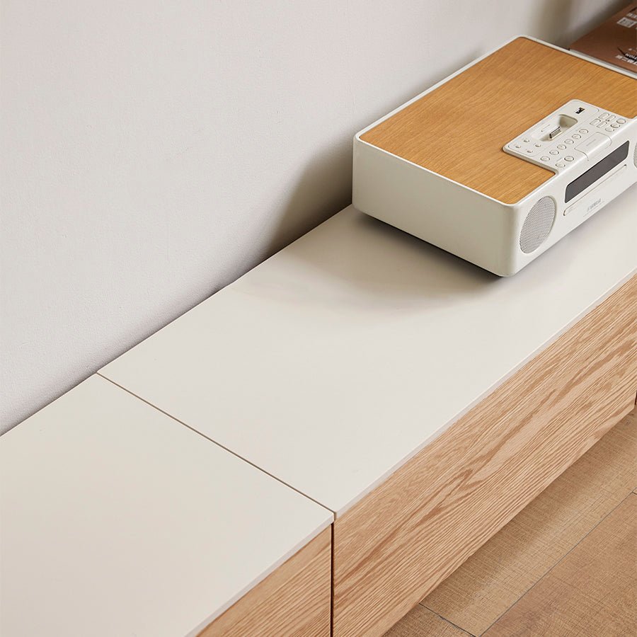 Larra Solid Oak Floor Standing Entertainment Unit with Ceramic Top | Oak Furniture Store