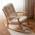 Larvik Natural Solid Oak Fabric Rocking Chair
